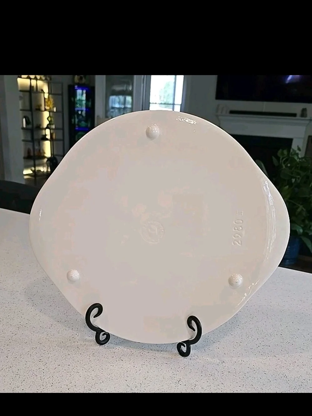 Vtg 1960s Grunstadt Keramik  Ceramic Cake Dessert Platter Hand Painted Tulip